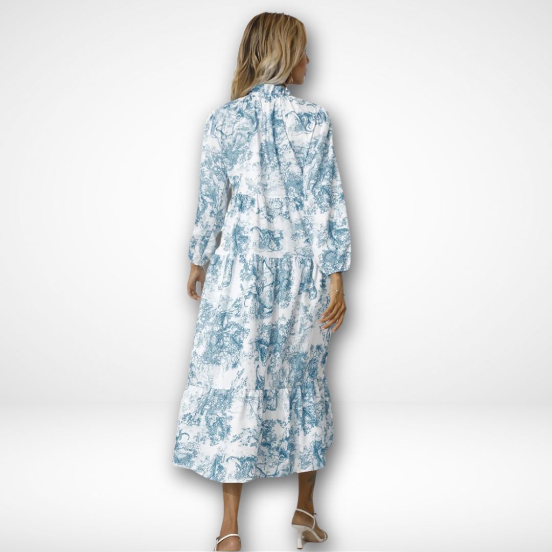 MIA | Vintage Print Long Sleeve Casual Dress For Women