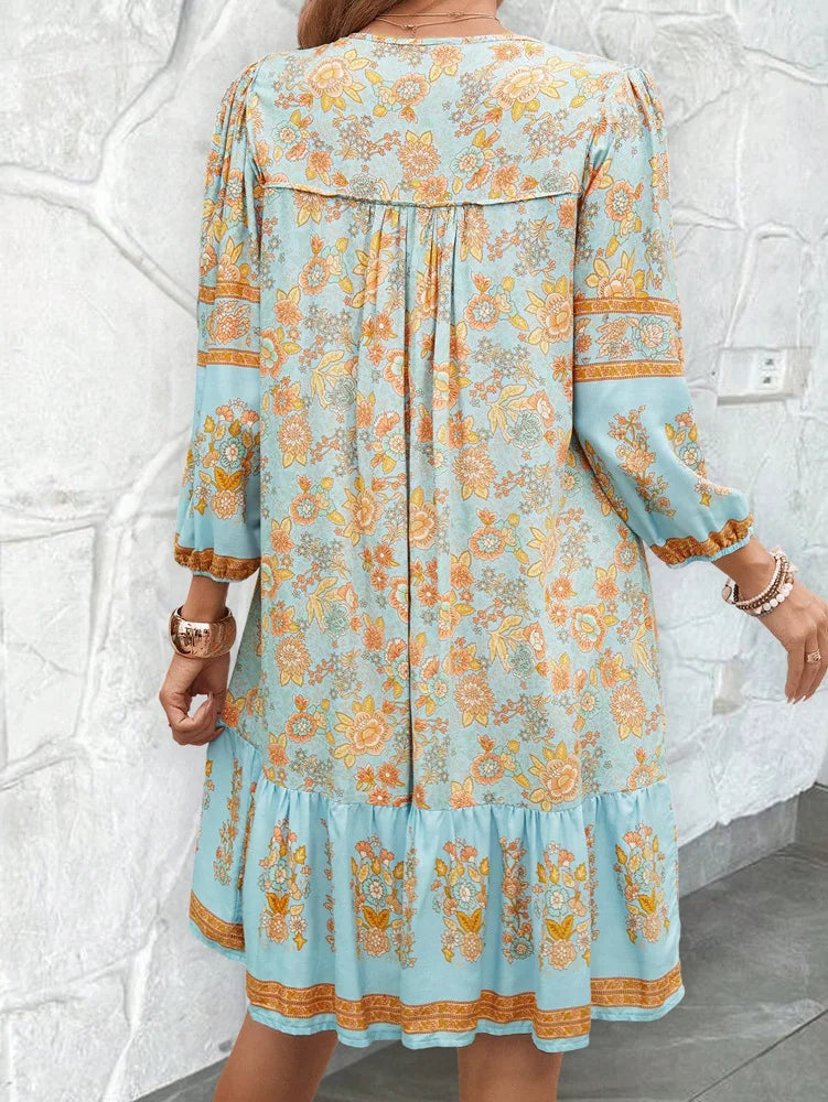 GOLDIE | Casual Floral Long Sleeve Dress For Women