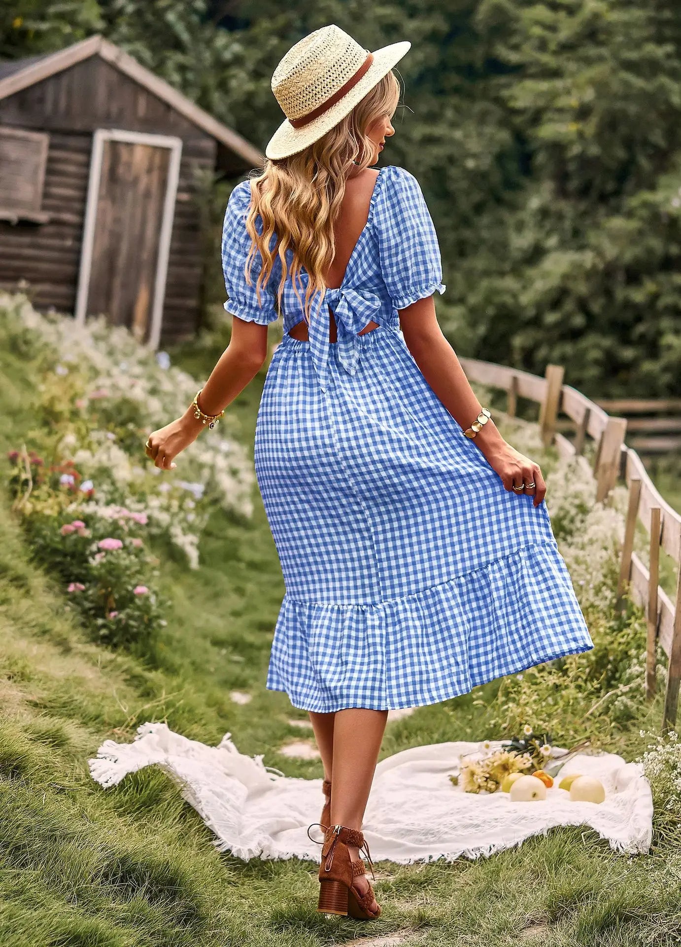 CORA | Back-Tie Boho Picnic Dress For Women