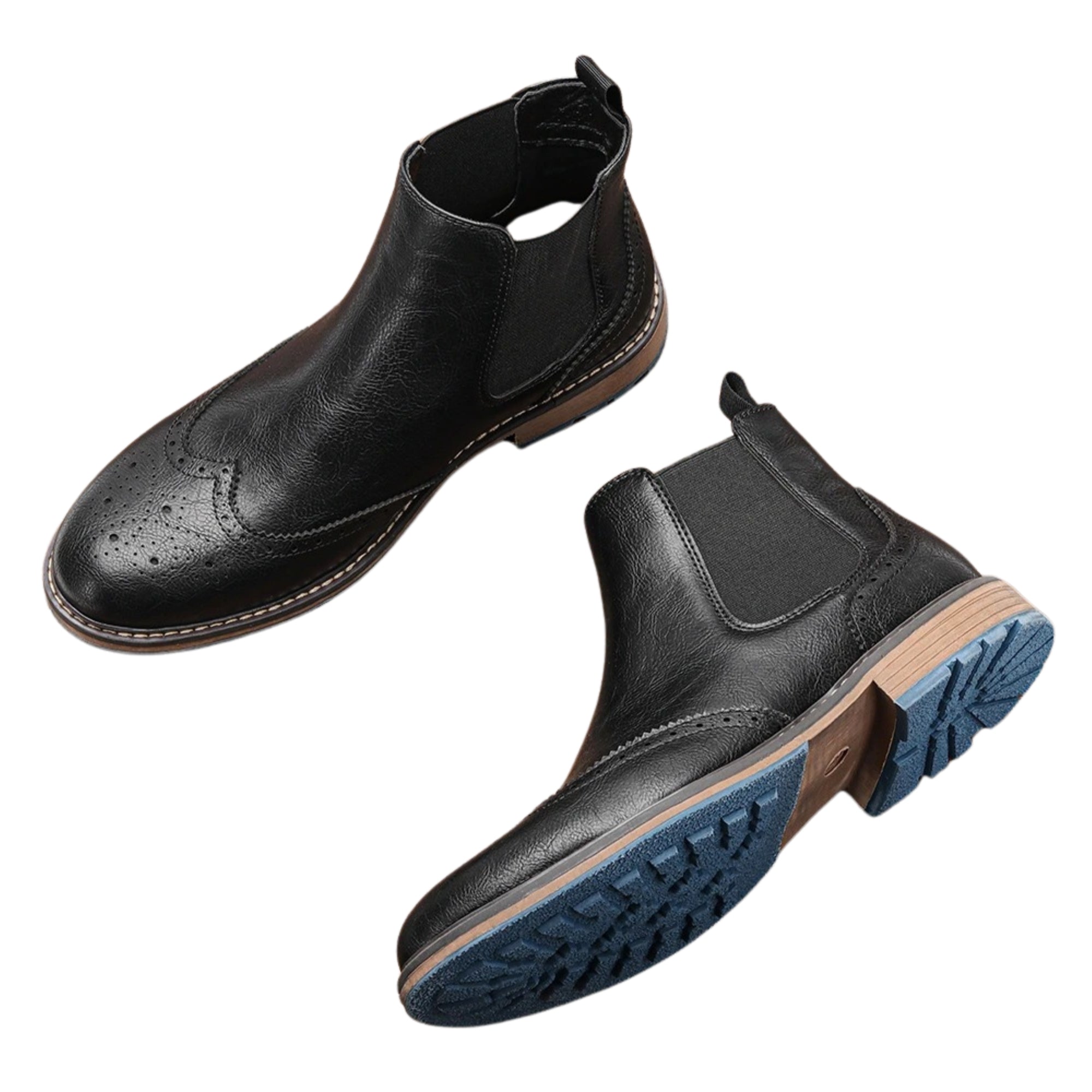 DANNY | Men’s Brogue Chelsea Ankle Boots