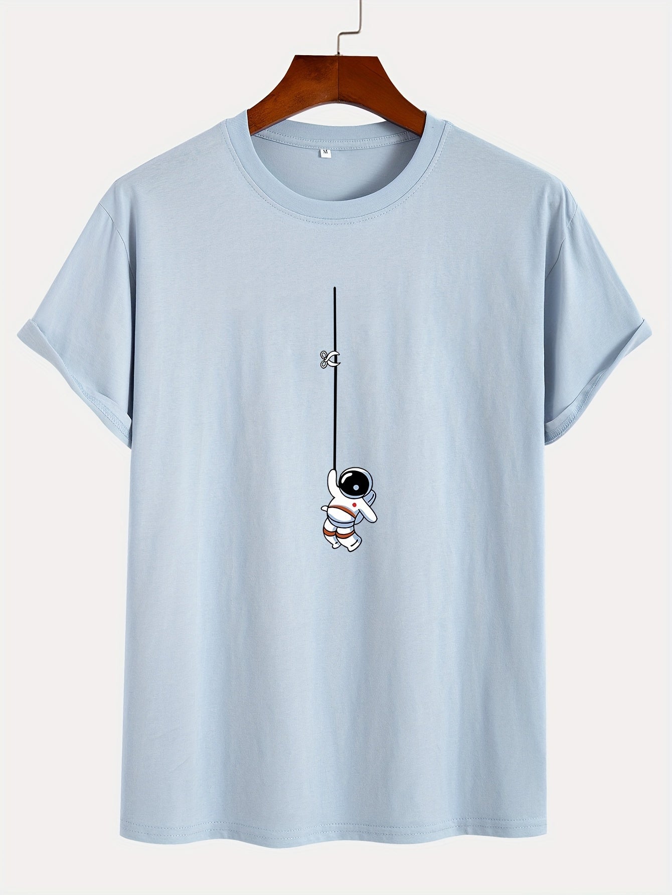 men-Light blue-Casual-Cotton-Astronaut-T-Shirt.jpg