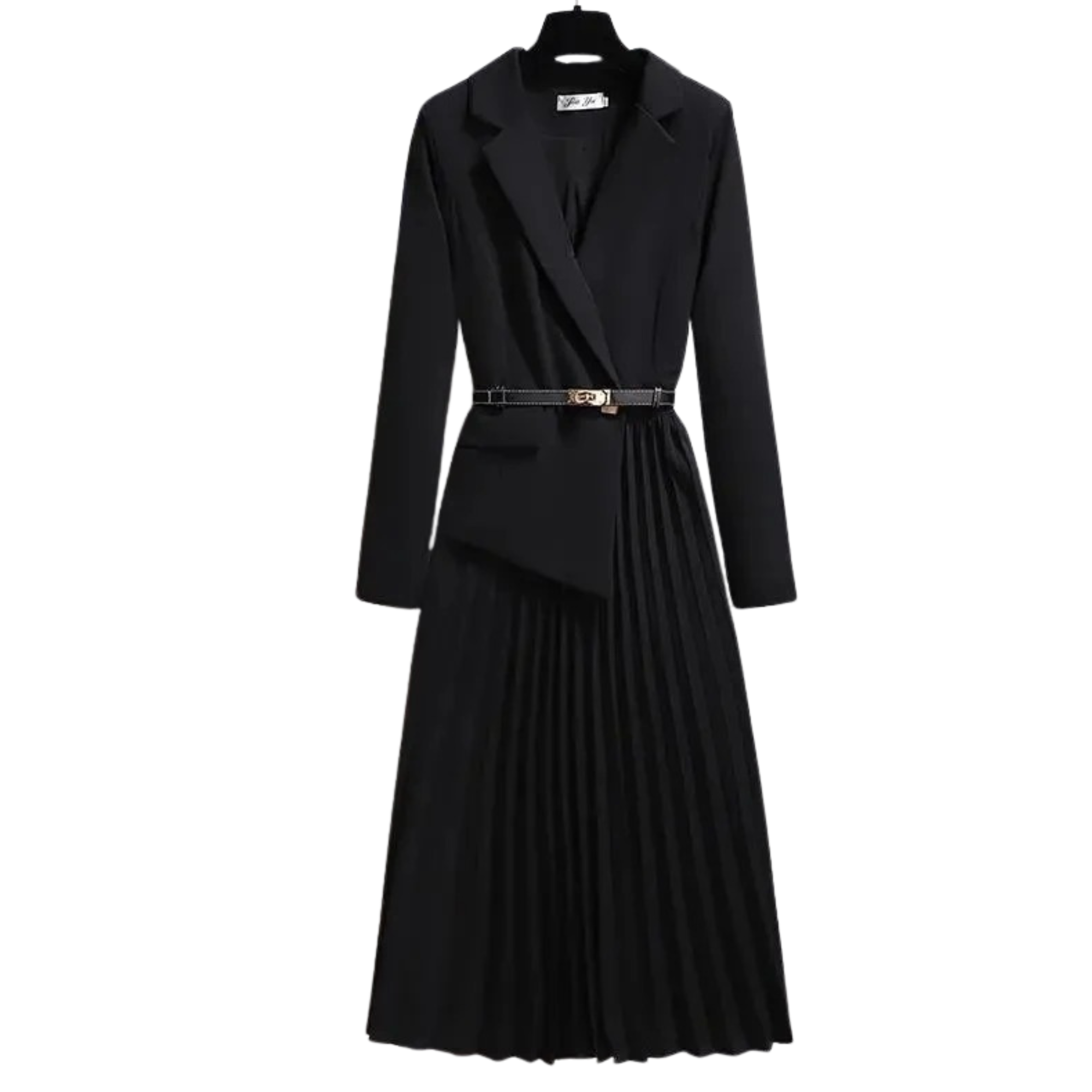 BLACK-Women's-Fake -Two-Piece- Dress.JPG