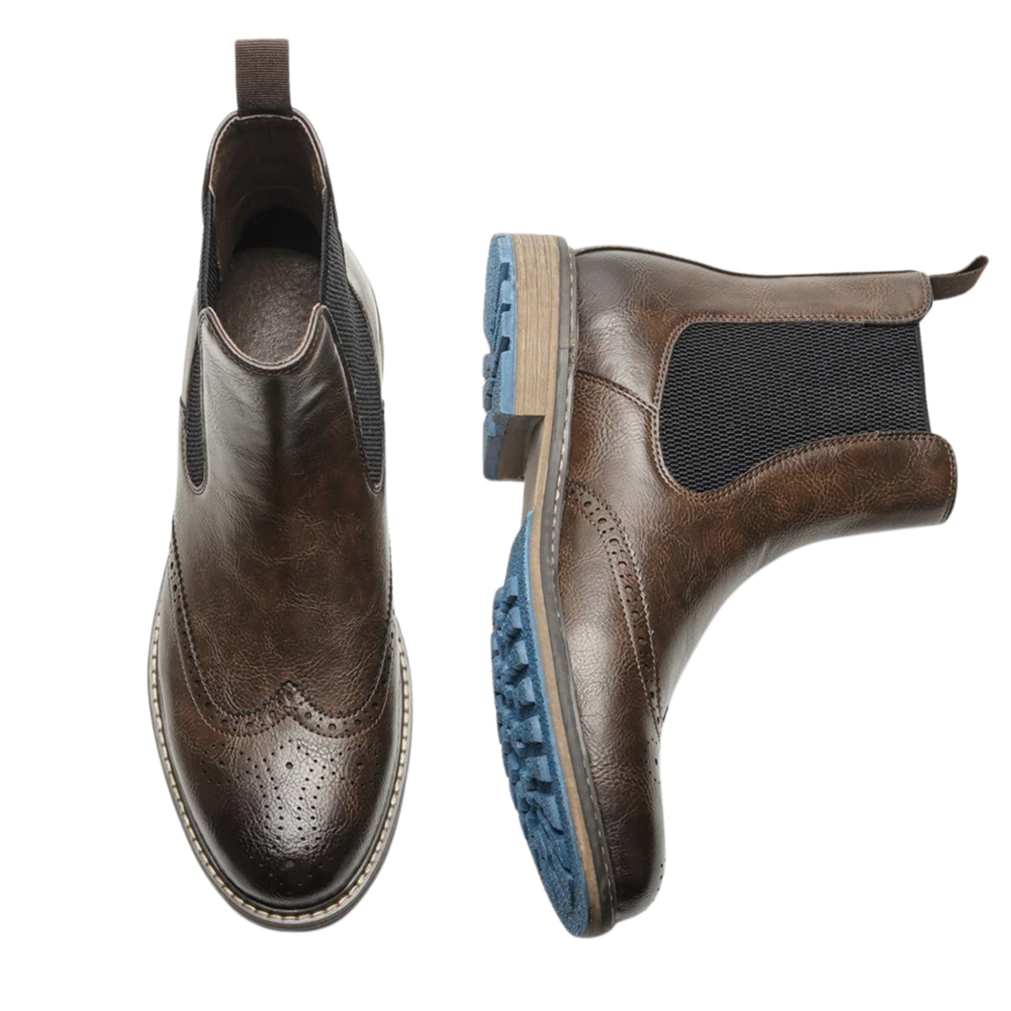 RONEY | Men’s Chelsea High Neck Brown Boots