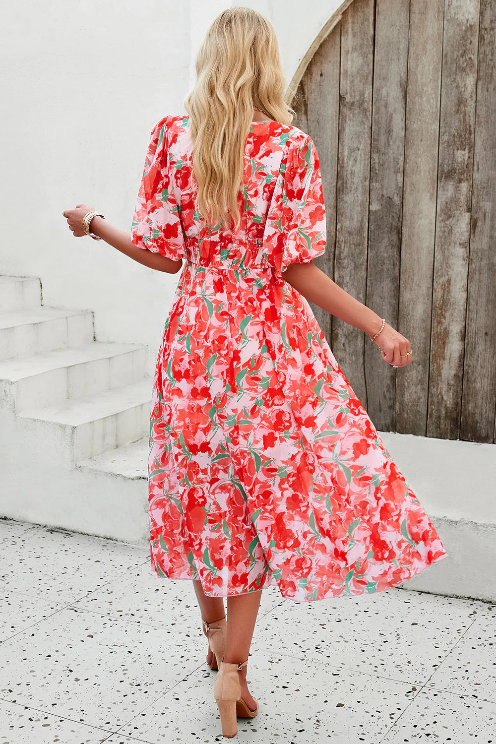 JULIET | Sunlit Floral Midi Dress For Women