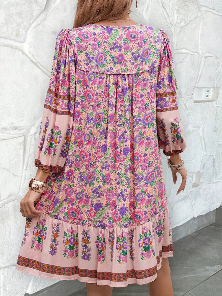 GOLDIE | Casual Floral Long Sleeve Dress For Women