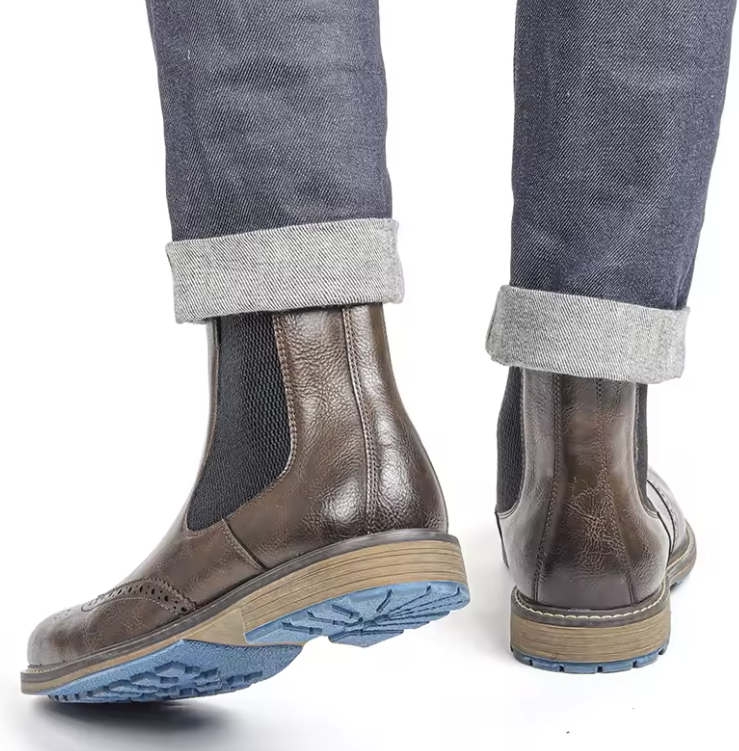 RONEY | Men’s Chelsea High Neck Brown Boots