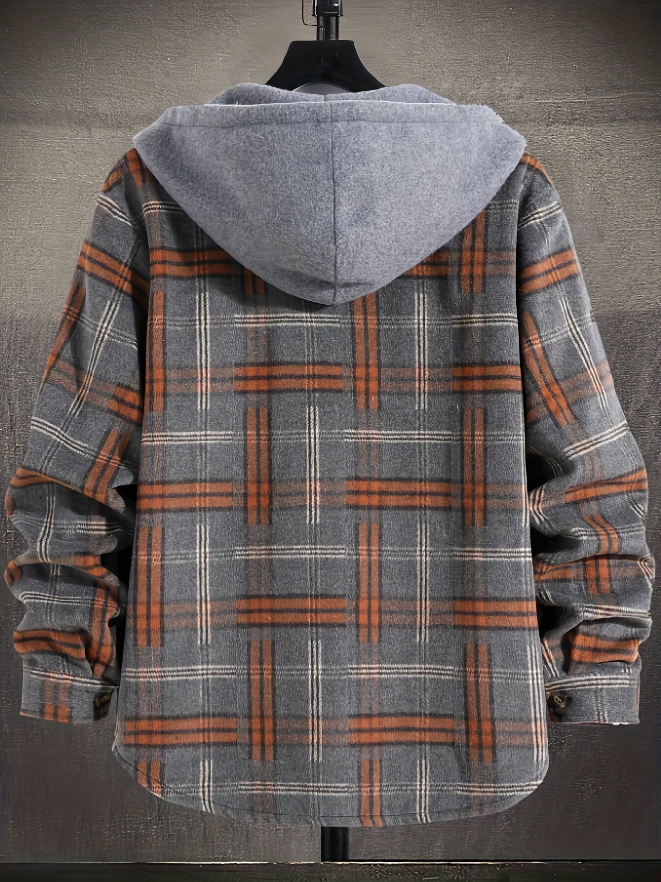 Dark grey-Eiroy-Men's-Plaid-Long-Sleeve-Hooded-Jacket.jpg