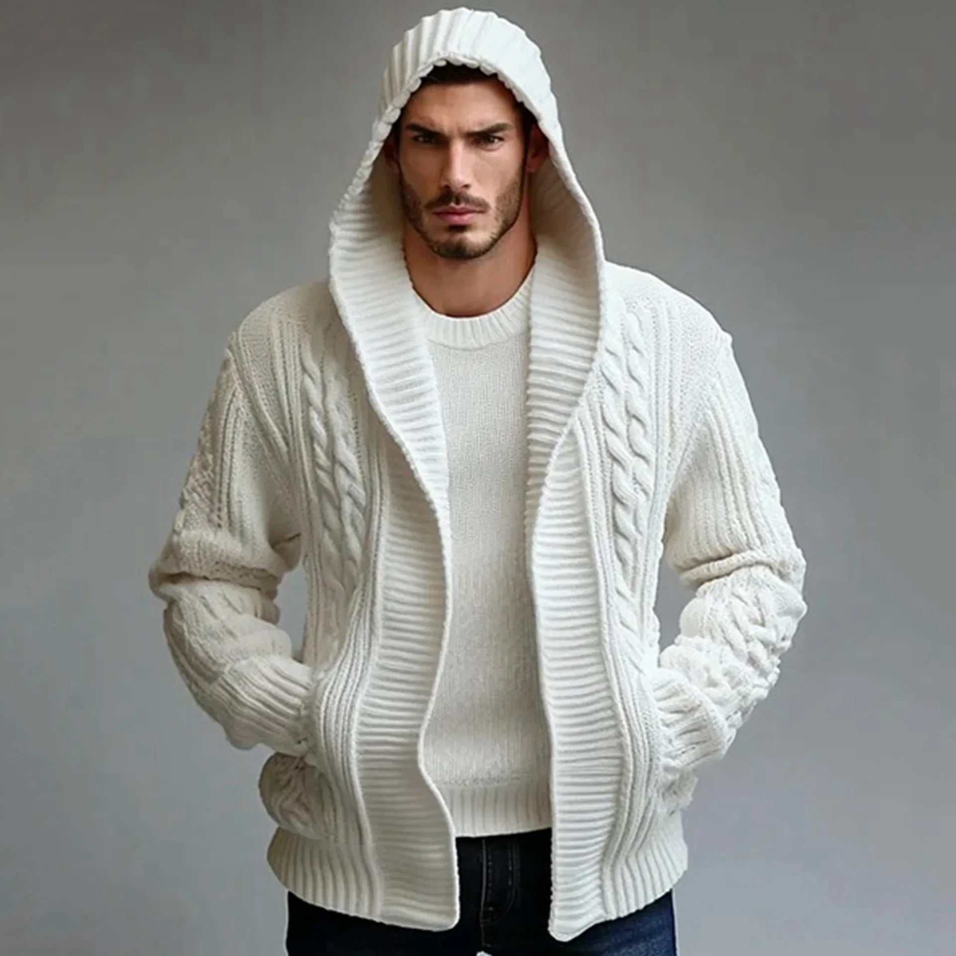 WILLIAM | Men’s Hooded Cardigan Sweater