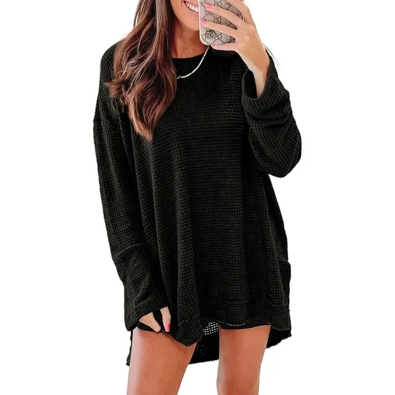 BLACK-Oversized-Waffle-Knit-Long-Sleeve-women-T-Shirt.JPG