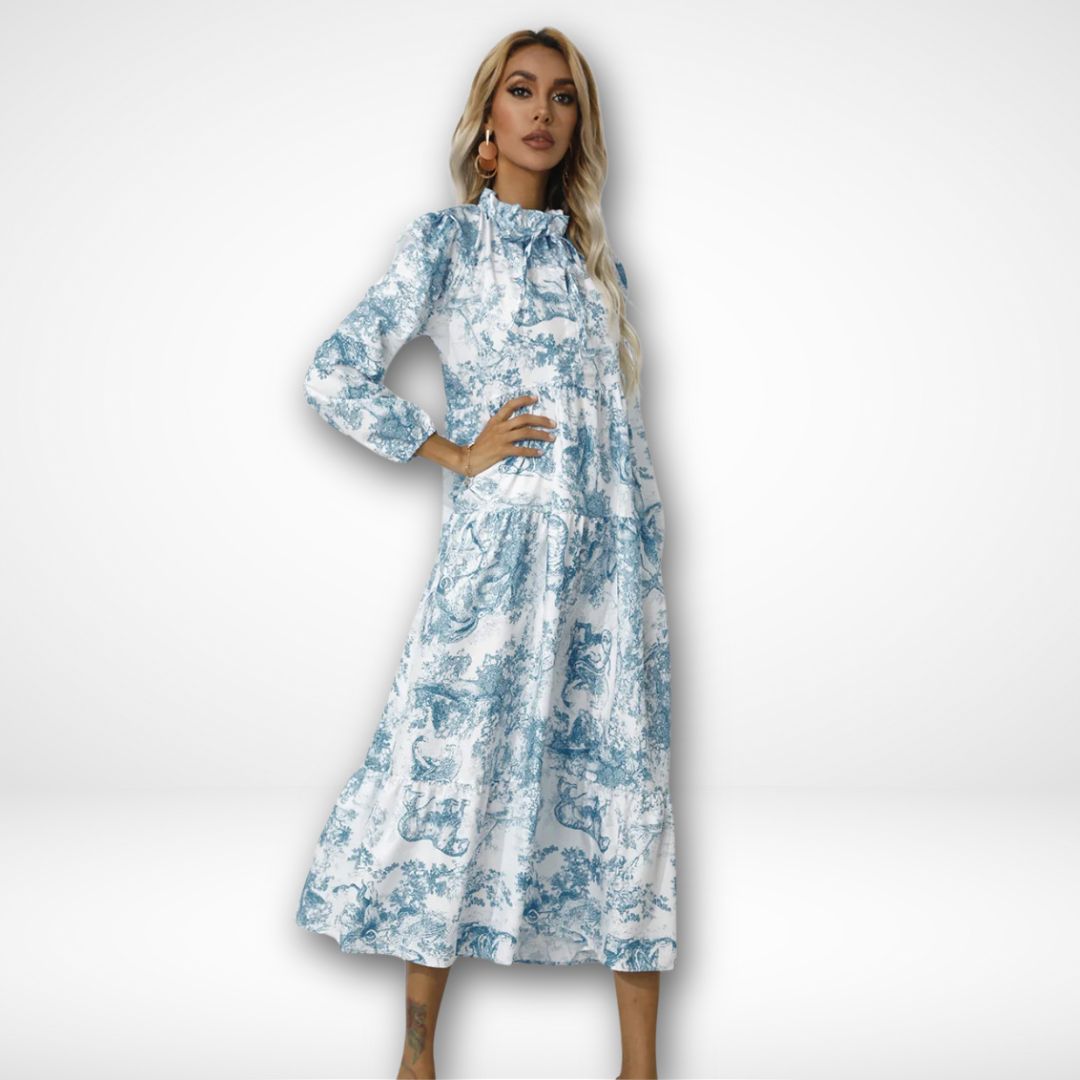 women-dark-cyan-Vintage-Print-Long-Sleeve-Casual-Dress.jpg