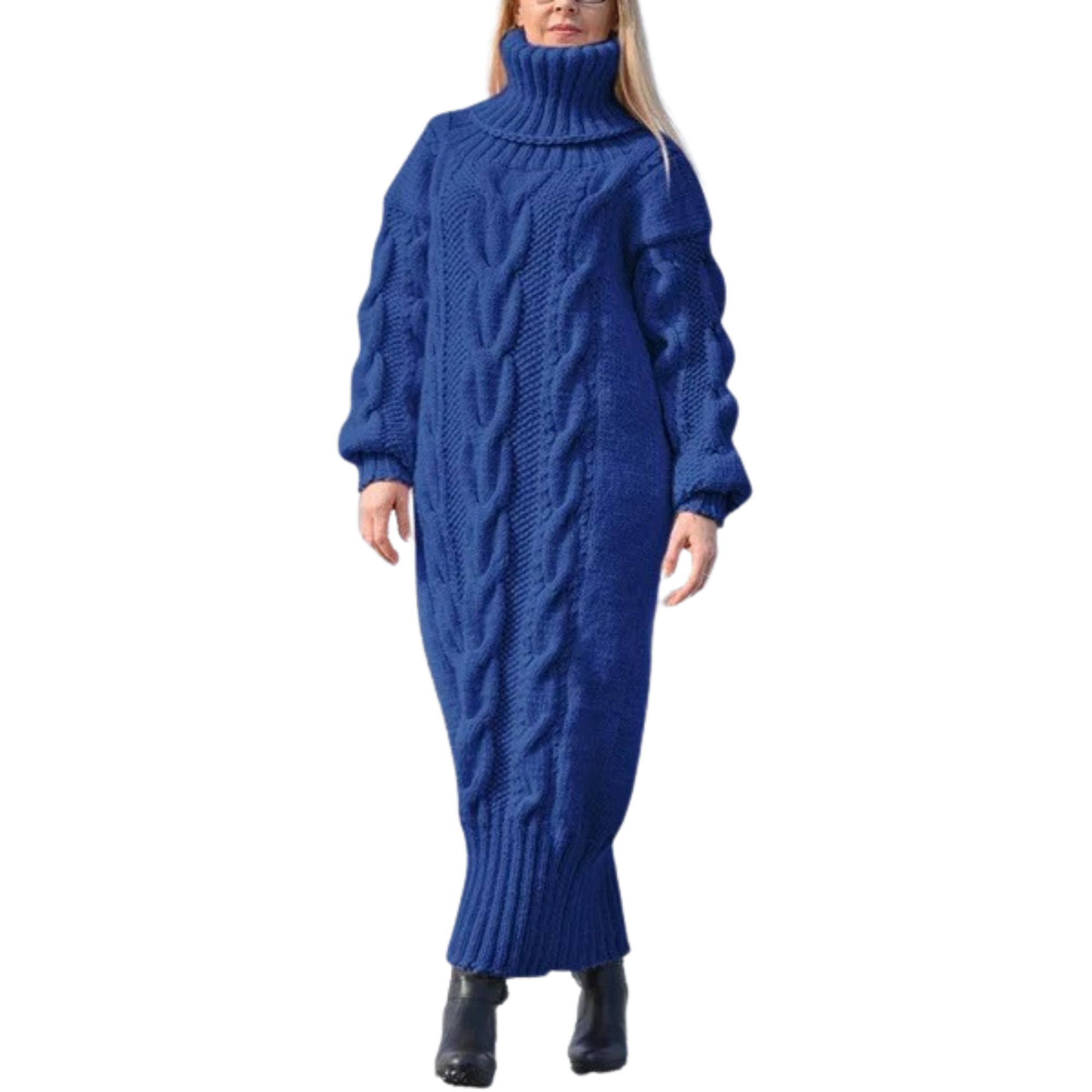 WOMEN- BLUE-Turtleneck-KNIT-Sweater-Bodycon-Dress.JPG