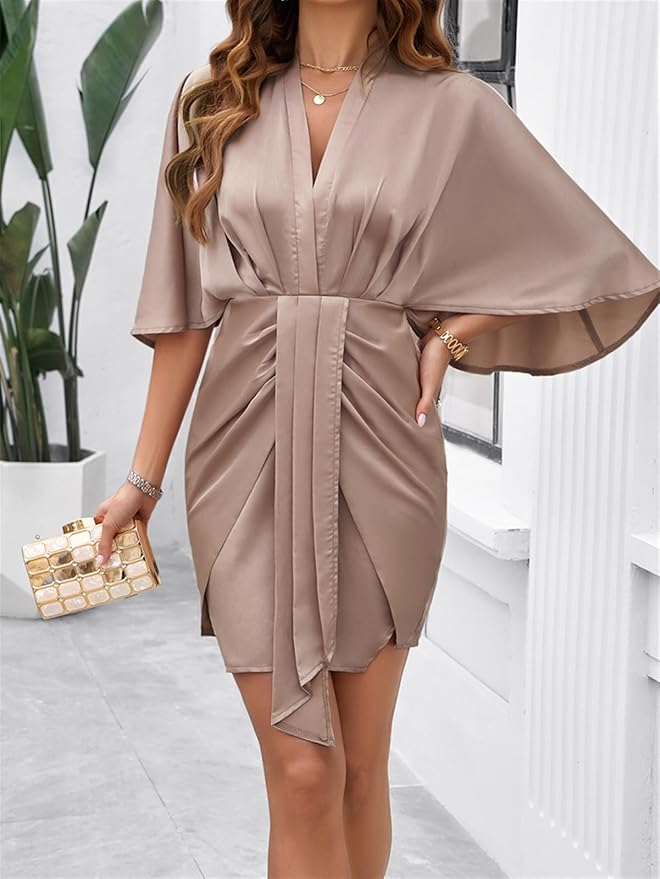 EMMA | Elegant Draped Wrap Dress