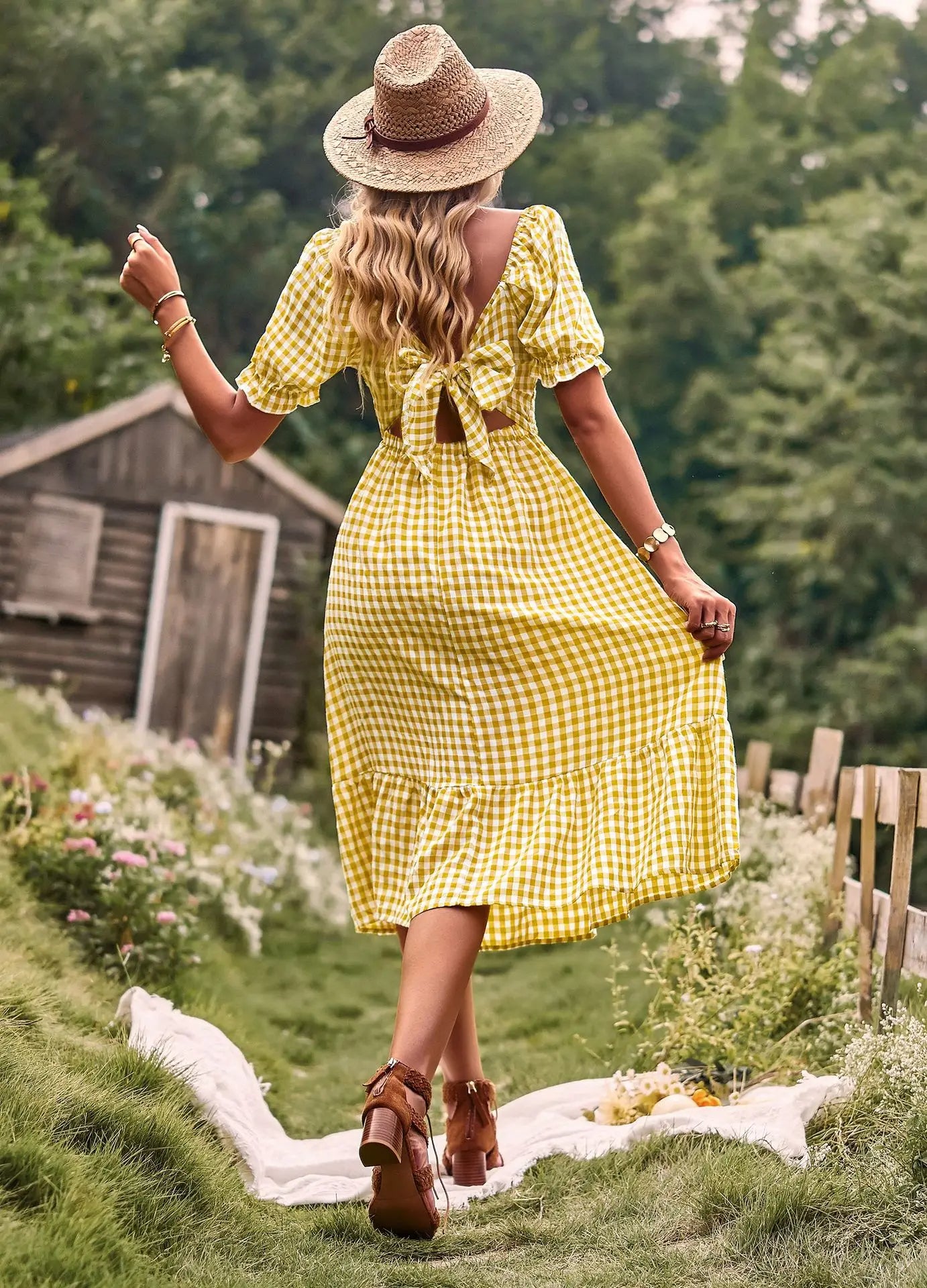CORA | Back-Tie Boho Picnic Dress For Women