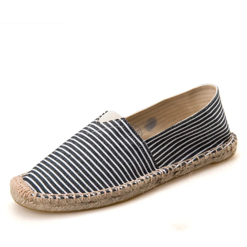 navy pinstripe-Coastal-Charm-Unisex-Espadrilles.jpg