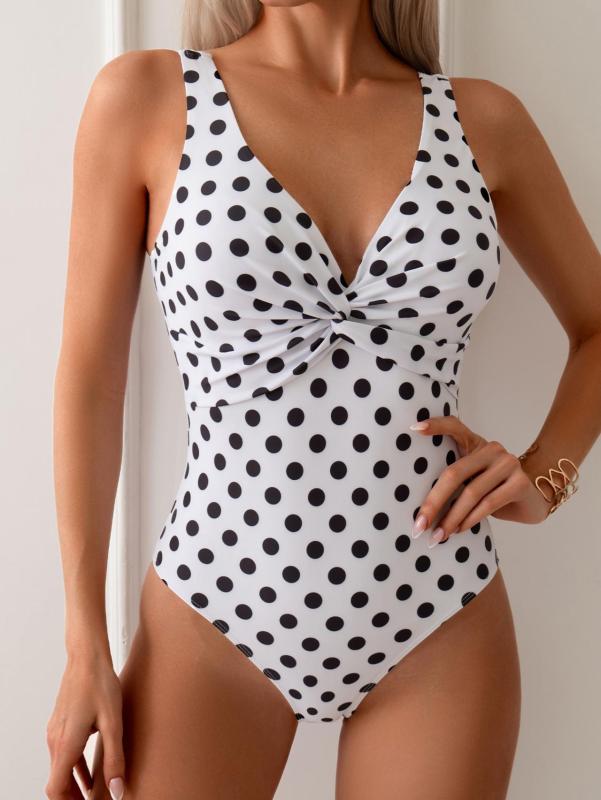 Polka Dot One-Piece Swimsuit